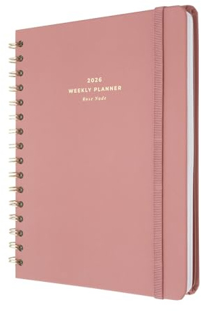 Kokonote Kalender 2026 Buchkalender Terminplaner 2026 A5 Rosa 18 x 21,5 cm - Jahreskalender mit Wochenplaner - Planner Terminkalender 2026 A5