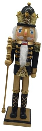 Oshhni Figura de Cascanueces de Madera, Soldado Cascanueces Navideño, Accesorio para Fotos, Decoración Navideña para el Hogar, Sala de Estar, Estante Festivo, Style a