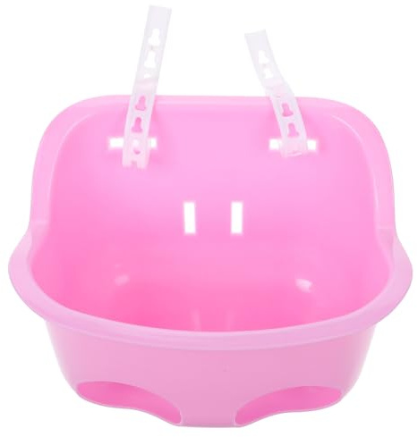 CONGARTENO Panier en Fil de Fer Rose pour Vélo Garçon et Filles Compatible Trottinette et Tricycle Fixation Sécurisée pour Siège Vélo Panier Léger et Pliable pour Transport Poupée