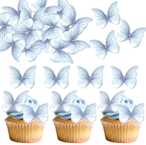 LaVenty Mariposas Lilas Decoración para Pasteles Decoración para Tartas | Mariposas Lilas Decoración para Pasteles Decoración para Tartas Decoración para Cupcakes para Niñas Bodas Cumpleaños Fiestas