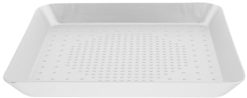 Healeved Teglia per Pizza Rettangolare Perforata 8 Pollici in Lega di Alluminio Resistente Alte Temperature Base per Pizza Croccante per Cucina Casalinga e Ristorazione