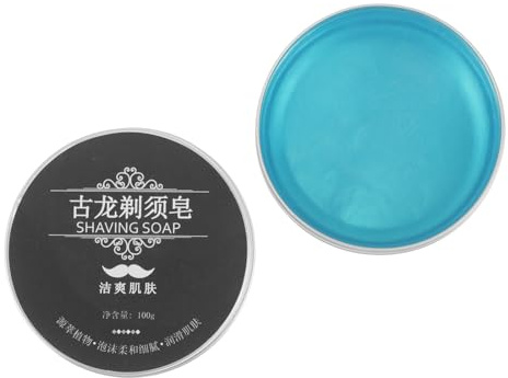 MUCKLILY Sapone da Barba in Panetto 100g alla Colonia Schiuma Ricca Balsamo Idratante e per Pelli Sensibili Crema da Barba Naturale da Viaggio per Uomo e Donna