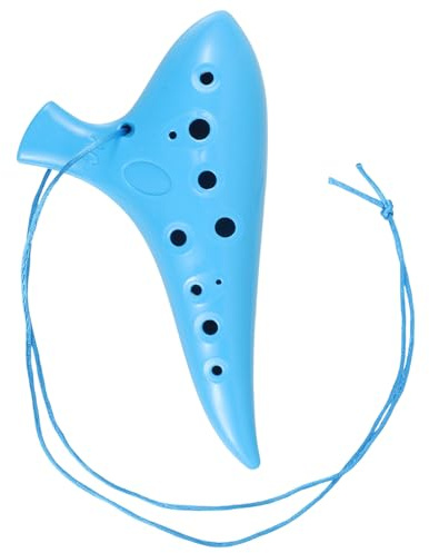 Ocarina 12 Fori in Plastico, Strumento Ocarina Blu per Studenti | Festa Scuola Decor, Wide Range Of Notes, Student-friendly, Flauto di Ocarina Colore Casuale