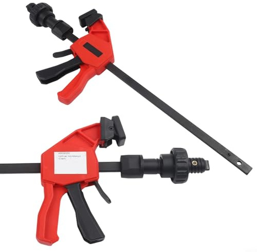 Kit di morsetti per la lavorazione del legno, foro per cani da 20 mm, compatibile con banco da lavoro, morsetti orizzontali e verticali in nylon con 69,9 kg laterali, sicuro legno (25,4 cm)