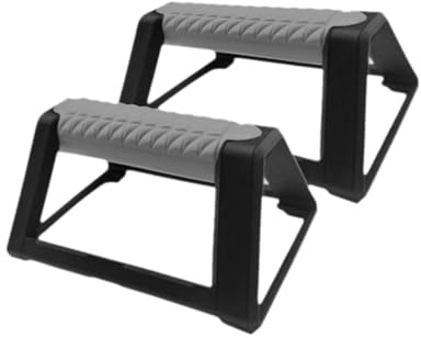 rongweiwang Armhävningsstång Armhävningsställ Armhävningshandtag Halkfria golvstöd Maximal styrketräningseffekt Styrketräningsutrustning Golvfitnessträning, Grå, 19x11x7 cm