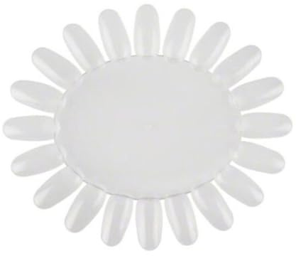 Healeved 10 Pièces Présentoir à Vernis à Ongles Forme Tournesol en Acrylique Dur pour Démonstration et Pratique, Couleur Blanche, Usage Personnel à Domicile