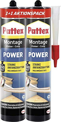 Pattex Power Montagekleber Herstellerfarbe Weiß PXP39 740g