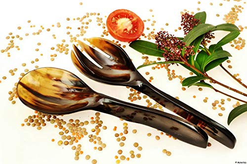 Horn Salatbesteck Afrika 26 cm = Code H