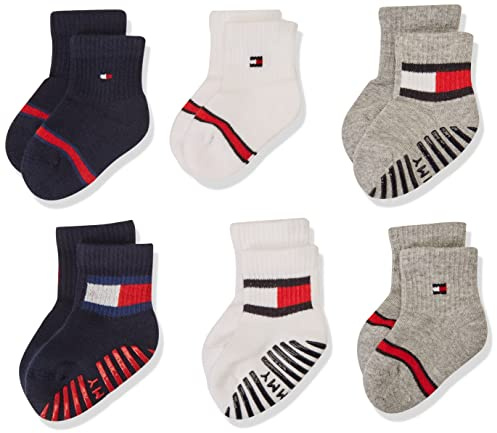 Tommy Hilfiger Unisex Baby Crew Sock Socken (6er Pack)
