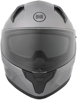 BHR Motorrad-Vollvisierhelm mit Doppelvisier 831 ROCKET, ECE 22.06 zugelassenerMotorrad-Vollvisierhelm mit Sonnenblende, Herren-/Damenhelm, Titan, M