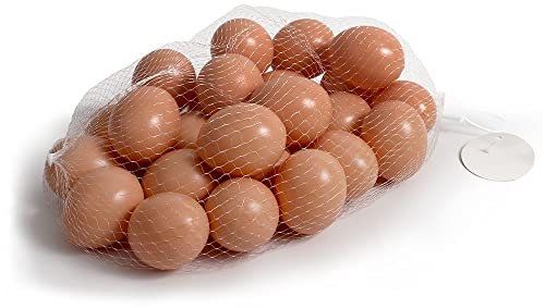 ReaVET Bruthilfe Eier im Netz 25 Stück – Bruthilfe, Hühner, Naturgetreue Nesteier, Legeeier zur Bruthilfe, künstliche Hühnereier, Eier für Nestplatzbestimmung