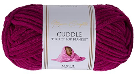 Utopia Crafts Cuddle Super Chunky Chenille Soft Yarn 100g (Purple)