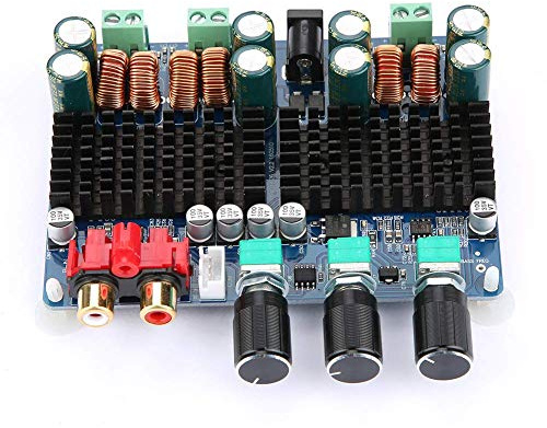 12-26V DC Digital Audio Power Amplifier Board 2.1 Channel Subwoofer TPA3116 Amplifier Board 50W*2+100W | Adjust volume via control knobs, high-efficiency output drives left/right speakers plus subwoofer
