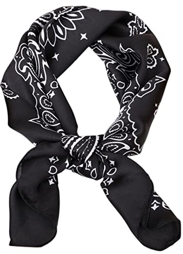 FAIRYGATE Seidentuch für die Haare Bandana Halstuch Seiden Quadrat Schal Damen Quadrates Bedrucktes Kopftuch für Frauen Mädchen 70x70cm DA2211