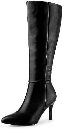 Perphy Bottes à talons hauts à bout pointu et talon aiguille pour femmes