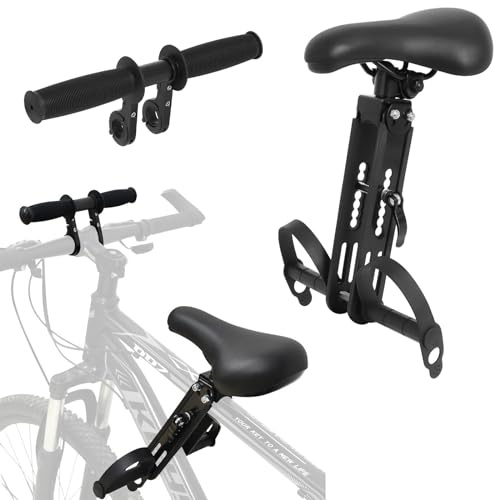 Gekufa Fahrradsitz Kinder Vorne, Kindersitz Fahrrad Vorne mit Lenker und Pedalwerk, Mountainbike Kindersitz Vorne Abnehmbarer, Kinderfahrradsitz für Kinder im Alter von 2-5 Jahren (bis zu 48 Pfund)