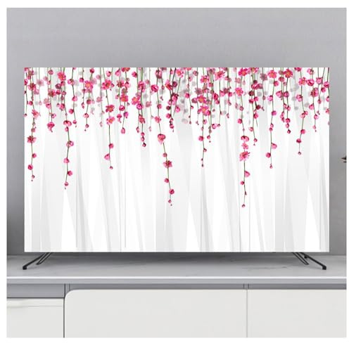 BLUEZY TV Covers, Indoor TV Cover, Compatible with 32-65 TV Dust Cover Soft Fabric Screen Protector, sun/dust protection for Wall Mount/Curved/Desktop Monitor/Desktop TV E,49-52in