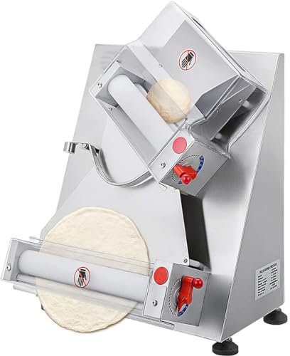 Pizza Dough Roller Sheeter,Max 15 Automatic Commercial Dough Roller Sheeter,370W Electric Pizza Dough Sheeter,for Noodle Pizza Bread and Pasta Maker Equipment,3-12InchPizza