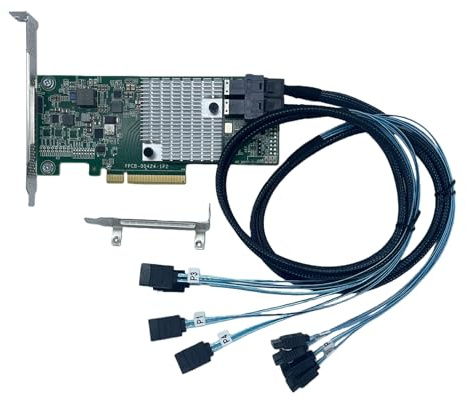 YiBaoTong SAS 9300-8i LSI SAS3008 8-Port 12Gb PCIe IT Mode ZFS FreeNAS unRAID RAID Expander+2*SFF-8643 SATA Cable