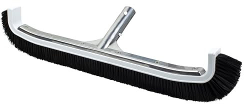 Poolmaster Spazzola professionale ultra-curva per pareti e piastrelle, per piscine interrate e fuori terra, 56 cm, argento