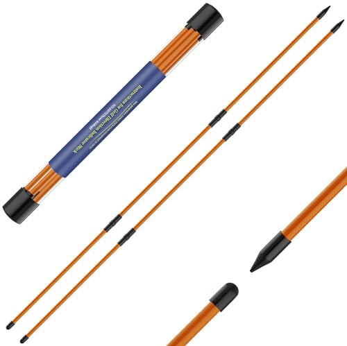 Seticek Golf Alignment Sticks 2 Pack,Upgraded 48 Collapsible Alignment Stick Golf Training Aid for Aiming, Putting, Full Swing Trainer, Golf Training Sticks with Clear Tube Case（Orange）
