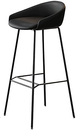 Barhocker, Outdoor-Barstühle, schwarze Barhocker, moderne Küchenhocker mit Rückenlehne, Fußstütze für Schreibtisch/Esszimmer/Laden, hält bis zu 137 kg (Golden 29,5 Zoll) (Schwarz, Kaffee, Gold 25,6