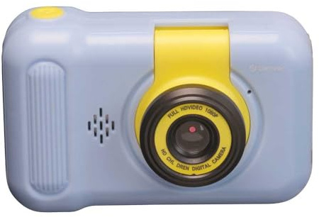 Denver KCA-1351BU Blau Kinderkamera – 40 MP, Flip-Objektiv für Selfies, Eingebaute Spiele, 2.4-Zoll IPS Display, Robustes Design für Kinder, Blau