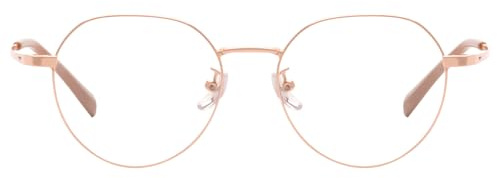 KAEOISFU Modische Runde Lesebrille 2,0 für Damen, Retro Metall Anti-Blaulicht-Computerleser, Rund Lesehilfen Brille