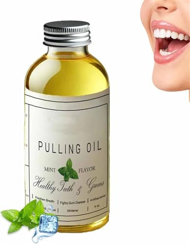 Organic Coconut Oil Pulling, Pure Organic Coconut Oil Pulling 4 oz Mint Flavor, Fresh Breath & Whitening Mouthwash, Cocofresha Pulling Oil for Teeth and Gums (1 Pcs)