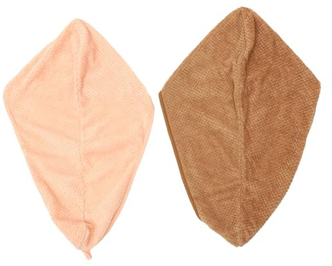 PAMINGONO 2stücke Haarhandtuch Aus Fleece Für Frauen Schnell Trocknende Haarwickelhaube Haarhandtuch Zum Umwickeln Für Reisen Und Täglichen Gebrauch