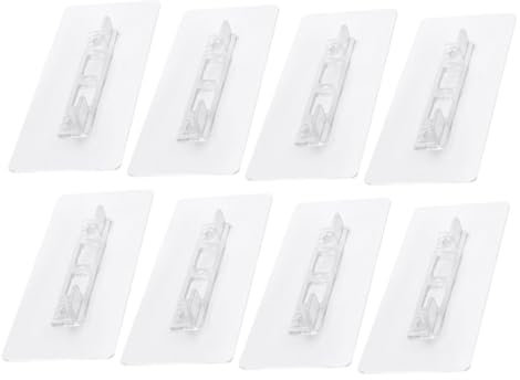 MERRYHAPY 8pcs Transparent No Drill Shelf Support Pegs Versatile Shelf Bracket for Bookcases Kitchen Cabinets and Closets Easy Installation Modern Design Traceless Removal