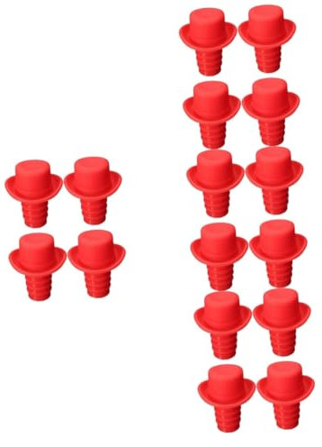 MAGICLULU 4 Sätze Weinverschluss Weinstopper Stecker Bierdeckel Spender Weinflaschenverschluss Weinregale Weinkorken Weinverschlüsse Für Weinflaschen Kühler Kieselgel Rot 4 Stück * 4
