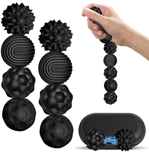 8 Stück Magnetische Fidget Toys, Magnetkugeln Stressball Silikon, Magnetkugeln Stressball Silikon Sensorik Spielzeug für Stress für Angst Stressabbau, Haptische Dekompression