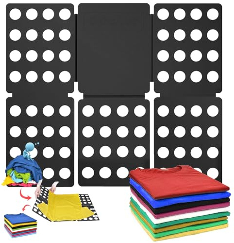 Clothes Folding Board, Durable T Shirt Folder Board, Easy and Fast Plastic Shirt Folder, Folding Boards for Clothes for Kid and Adult to Fold Clothes Black Folding Board