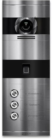 Metzler VDM10 2.0 Video Sprechanlage, Türsprechanlage mit Kamera, Fingerprint, Smartphone App, SIP, FRITZ!Box kompatibel, 2 Draht IP, Videotürklingel, 3 Familienhaus, Edelstahl gebürstet, Niko