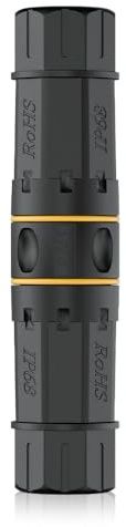 iwillink 10 Gbps Cat7 IP68 vattentät RJ45-koppling ethernet nätverkskabel anslutning, skärmad utomhus nätverksuttag för LAN/installationskabel, 1 st