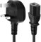 XINYUWIN UK 3 Prong 5FT Kettle Lead IEC C13 Universal AC Power Cord Compatible with Personal Computer, PC Monitor, Plasma TV, Printer Power Supply Replacement Cable