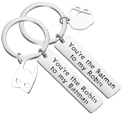 ENSIANTH You’re Robin to My Batman Keychain Set Batman Inspired Gift for BFF