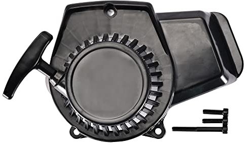 WOOSTAR Arrancador de Retroceso Reemplazo para SYX Moto Off-Road 2 Tiempos 47cc 49cc Pocket Bike Mini Quad Pit Bike Scooter ATV Negro