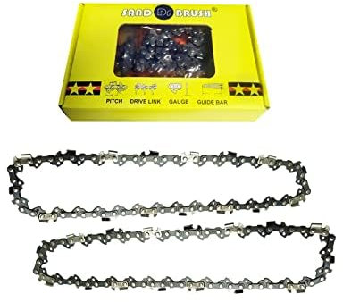 SAND DR BRUSH Catena per Motosega 8 Pollici Motosega，Catena di Ricambio da 8 pollici 2 pezzi Accessori per Motosega，3/8， 0.05(1.3mm)，33DL，Catene Lunghezza 30cm，Piastra Guida Lunghezza taglio 20cm