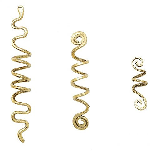 Viking Spiral Haarperlen 3 Stück Vintage Spiral Haarnadeln Metall Spiral Haar Zöpfe Bart Dreadlock Perlen Haarschmuck Für Männer Frauen