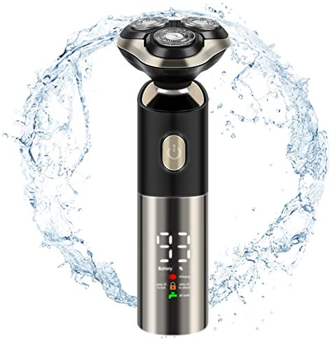 Rasoir Electriques Hommes,Rasoir Homme,4D Flottants Révoltants Tondeuse Barbe Homme,Rasoir Electrique Humides Et Secs Étanches