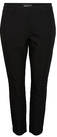 Pieces Damen Pcbosella Mw Ankle Slit Pant Noos Cp Hose, Schwarz, XL EU