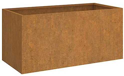 vidaXL Pflanzkübel, Blumenkübel zum Selber Bauen, Hochbeet für Garten Balkon Terrasse, Pflanzkasten Stahlrahmen, Blumenkasten, Cortenstahl