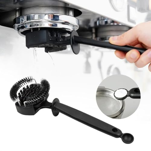 watchget Espresso Coffee Machine Cleaning Brush Espresso Group Head Cleaning Brush Detachable 360°Nylon Bristles Espresso Machine Cleaning Tool V2 58mm | Detachable 360°Nylon Bristles, Espresso Machine Cleaning Tool for Home&Commercial Coffee Machine