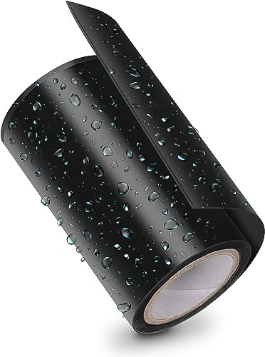 POPPSTAR wasserdichtes Klebeband schwarz (10cm x 150cm) Ultrastarkes Notfall-Reparaturband & Dichtungsband selbstklebend für Pool & Rohr-Abdichtung