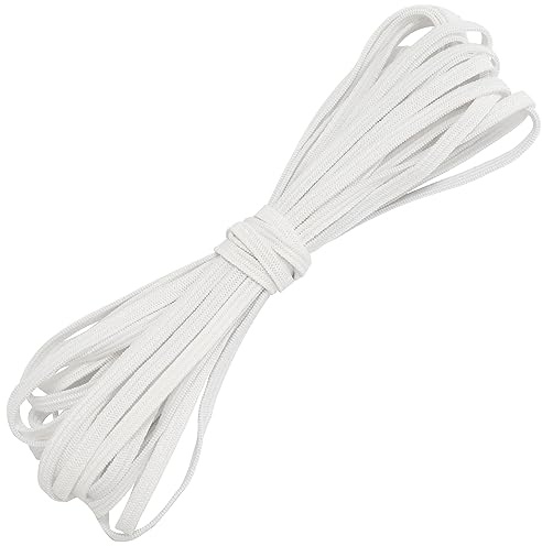 AERZETIX - C67518 - Bande élastique plate tressée 5 mètres - largeur 4 mm - en polyester + latex - couleur blanc