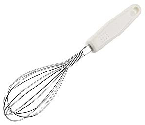 DELURA for Kochen in der Küche, Backen, Kuchen, Werkzeug, Rührer, manueller Schneebesen mit filigranem Griff, Sahne-Milch-Kaffee-Mixer, 1 Stück Edelstahl-Schneebesen-Rührwerk