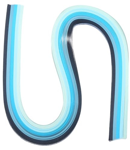 PATIKIL 120pcs Tiras de Papel Quilling, 54cmx5mm(L*A）Papel de Origami Tiras de Papel para Quilling Arcoíris Tiras Coloreadas de Papel de Arte para Manualidad, Azul Degradado