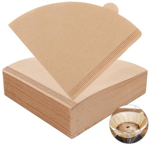 ASelected 200Pcs Coffee Filters Papers Compatible with Size 02 Unbleached Cone Paper Filters for Pour Over and Drip Coffee Maker (1-4 Cups)